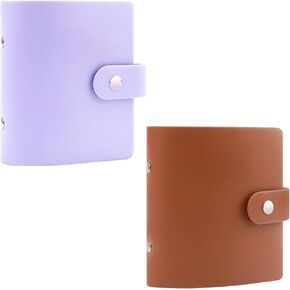 2Packs 52 Pockets Mini Photo Album for Fujifilm Instax Mini Instant Film(Purple+Brown)