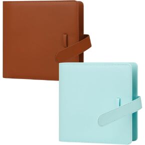 2Packs 360 Pockets Photo Album for Fujifilm Instax Mini Series and Polaroid Instant Cameras(Brown+Green)