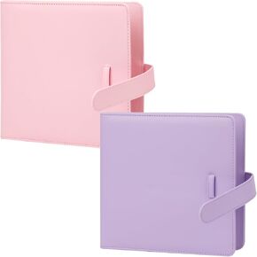 2Packs 360 Pockets Photo Album for Fujifilm Instax Mini Series and Polaroid Instant Cameras(Pink+Purple)