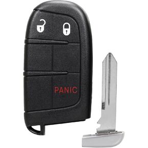 Remote Car Key Fob 433MHz Compatible with Dodge Journey Durango Dart 2011 2012 2013 2014 2015 2016 2017 2018 2019, 46 Chip Keyless Entry Key Fob Replacement M3N40821302 3 Button