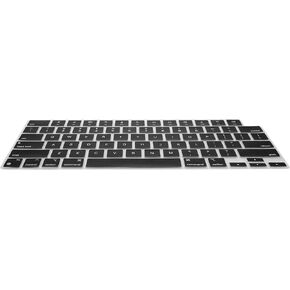 غطاء لوحة مفاتيح Kwmobile متوافق مع Apple Macbook Pro 14.2 2024 M4 A3112 / A3185 / A3401 - لوحة المفاتيح تغطينا اللغة الإنجليزية Qwerty - Black
