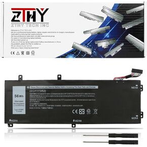 ZTHY V0GMT Laptop Battery Replacement for Dell G7 17 7700 Gaming Vostro 15 7500 7590 XPS 7590 9560 9570 Ins 7501 7590 7591 Precision 5520 5530 5540 Series TJDRR 0NYD3W 0NCC3D 0V0GMT 11.4V 56Wh