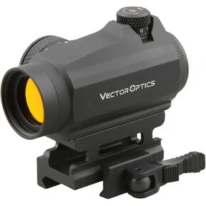 Vector Optics 1x22 Red Dot Scope Compact Reflex Sight, Quick Detach, 3 MOA Dot Size w/High Picatinny Mount, 1.5 inch Center Height, SCRD-12II