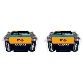Rayovac D Batteries, Alkaline D Cell Batteries (12 Battery Count) (Pack of 2)