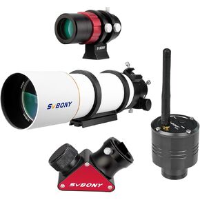 SC311 WiFi Telescope Camera IMX662 Color CMOS Sensor Bundle with SV48P 90mm Telescope, SV188P Dielectric Mirror Star Diagonal, SV165 Mini Guide Scope, for Moon Astrophotography