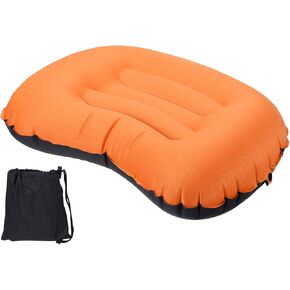 PATIKIL Inflatable Pillow, Large 17 x 13 Ultralight Camping Travel Pillow Desk Rest Cushion with Storage Pouch for Hiking Backpacking, Black
