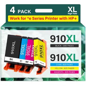 910XL 910 Ink Cartridges Combo Pack: Replacement for HP 8015e 8025e 910 XL 910XL Black and Color 910XL/910 Multipack for OfficeJet Pro 8015e 8025e 8028e 8020 8035e 8034e 8020e 8025 8010 8028 Printer