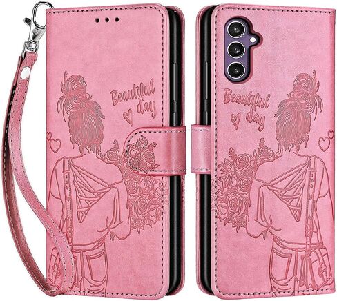 for Samsung Galaxy S23 FE 5G Wallet case, Flip Folio Cover with Stand Feature for Women Men, PU Leather Phone Case Fit for Samsung Galaxy S23 FE 5G [Rose Gold] in Saudi Arabia