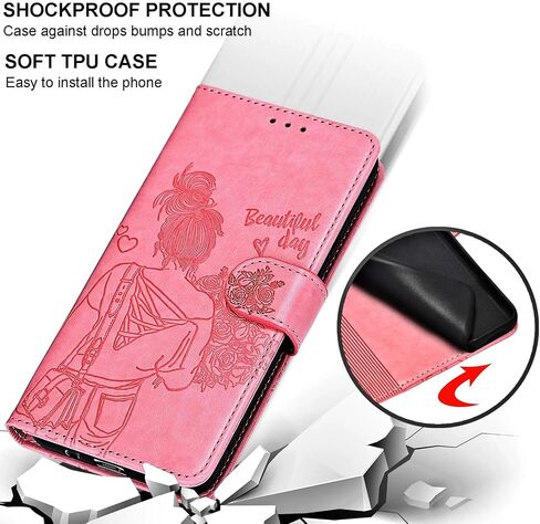 for Samsung Galaxy S23 FE 5G Wallet case, Flip Folio Cover with Stand Feature for Women Men, PU Leather Phone Case Fit for Samsung Galaxy S23 FE 5G [Rose Gold] in Saudi Arabia