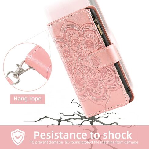 Asuwish Phone Case for Motorola Moto G Stylus 5G 2022 Wallet Cover with Tempered Glass Screen Protector and Flower Flip Credit Card Holder Cell Accessories XT2215-1 XT2215-4 XT2215DL Women Rose Gold in Kuwait