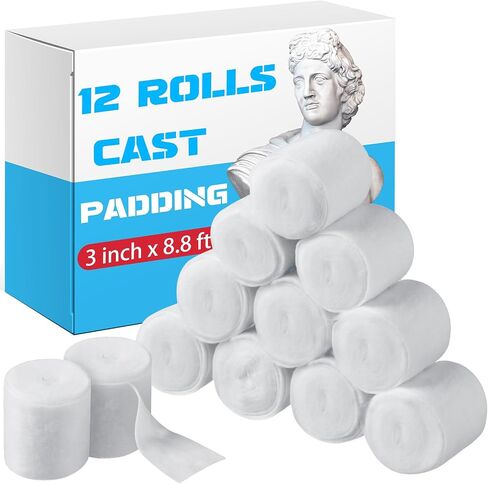 Nuanchu 12 Rolls Medical Cotton Cast Padding Plaster Cloth(2 Inch X 8.8 ft) in Saudi Arabia