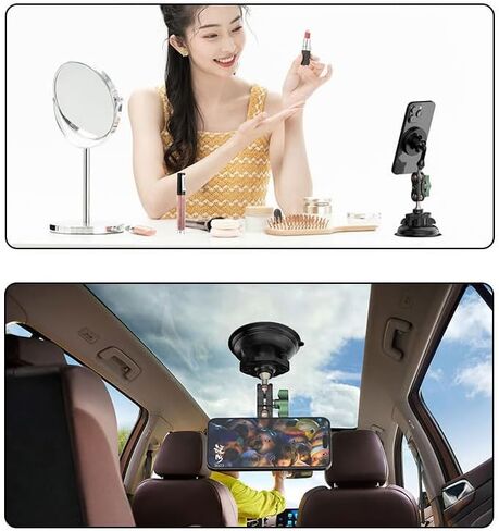 Gopro Hero Mount The Sucker for Car Windshield Moto DJI OSMO Glass Suction Cup Magnetic Holder Compatible with GP Hero Camera Mounts and Clamps for Cell Phone FIM GoPro Sucking Disc Quick Release in Saudi Arabia