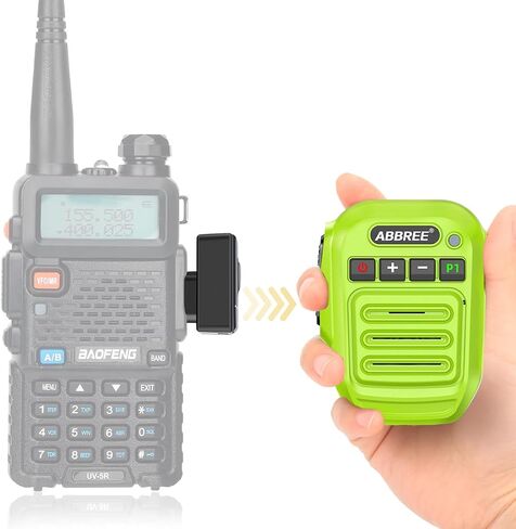 ABBREE Ham Radio Wireless Handheld Speaker Mic, 2 Pin Shoulder Microphone Compatible with Baofeng UV-5R,BF-F8HP,5RM,UV-21R,UV-5G Plus,K5PLUS,GM-15Pro TD-H3 8 Quansheng UV-K5 8 Walkie Talkies in Kuwait