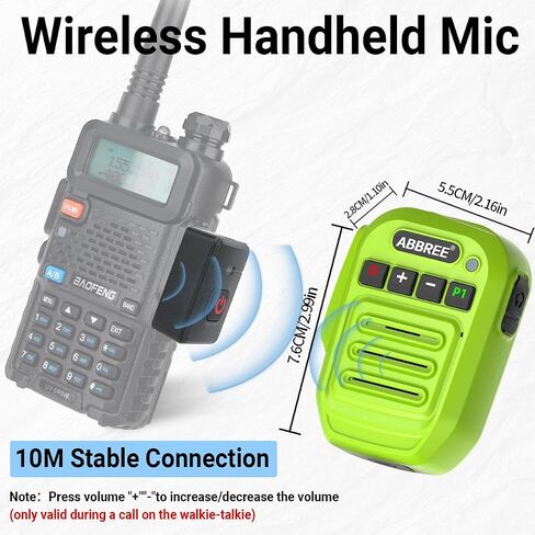 ABBREE Ham Radio Wireless Handheld Speaker Mic, 2 Pin Shoulder Microphone Compatible with Baofeng UV-5R,BF-F8HP,5RM,UV-21R,UV-5G Plus,K5PLUS,GM-15Pro TD-H3 8 Quansheng UV-K5 8 Walkie Talkies in Kuwait