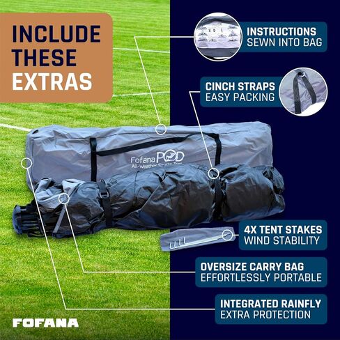 FOFANA MultiPod - Pop-Up All-Weather Sports Tent - Multipurpose Pod 270 View Multi-Person - Sports Mom and Dad Essentials in Saudi Arabia