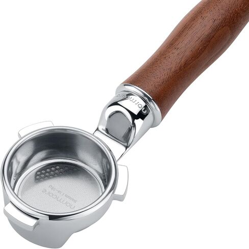 Normcore 54mm Slim Naked Portafilter with 18g Precision High Extraction Basket, Genuine American Walnut Handle Fits 54mm Breville Sage Barista Machines in Saudi Arabia