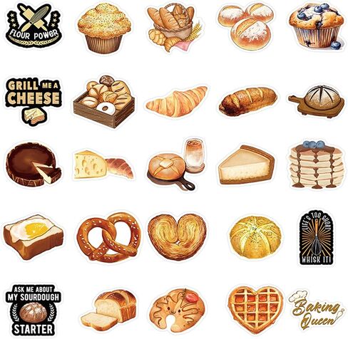 Burger and Fries Stickers,50PCs,French Fries Laptop Decals Gift Toddlers Teens Girls Cute Cool Kawaii Tools Decorations DIY,Stickers for Hydro Flask in Kuwait