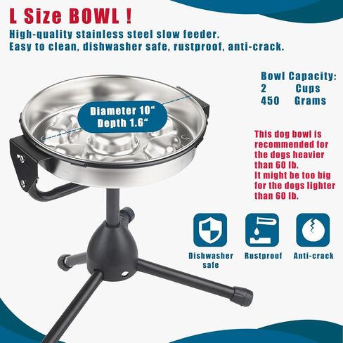 Slow Feeder Dog Bowls and Dog Water Bowl No Spill, Dog Water Food Dispenser to Slow Down Eating for Small Breed Size Dogs and Cats in Saudi Arabia