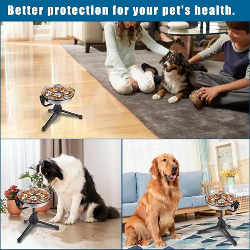 Slow Feeder Dog Bowls and Dog Water Bowl No Spill, Dog Water Food Dispenser to Slow Down Eating for Small Breed Size Dogs and Cats in Saudi Arabia