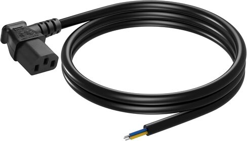 CERRXIAN 3.93FT IEC 320 C13 Female 3 Pin with Open Wiring Stripped, 18AWG C13 to Bare Wire Power Supply Heavy Duty Replacement Cable,Pigtail Open Cable (C13 Female - Right) in Saudi Arabia