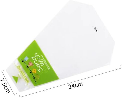 100 قطعة من أكياس تغليف الساندويتش المثلثة OPP، تصميم سهل التمزق، أكياس تغليف للكعك المثلث، الخبز المثلث، طباعة لطيفة، 3 أنماط متاحة (وردي) in Kuwait