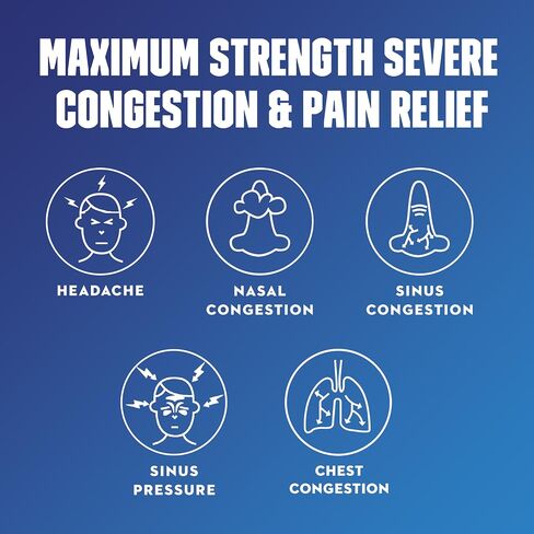 الاحتقان الشديد وتخفيف الآلام، Mucinex Sinus-Max Max Strength، 6oz يزيل احتقان الجيوب الأنفية والأنف، ويخفف الصداع والحمى، ويخفف المخاط ويخففه in Saudi Arabia