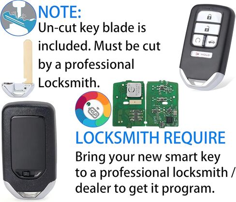 Smart Key Fob for Honda Civic 2016-2021, Alliskeys Proximity Key Fob Replacement for Honda Civic 2016-2021 KR5V2X 72147-TBA-A11 72147-TBA-A12 A2C92005700 in Saudi Arabia