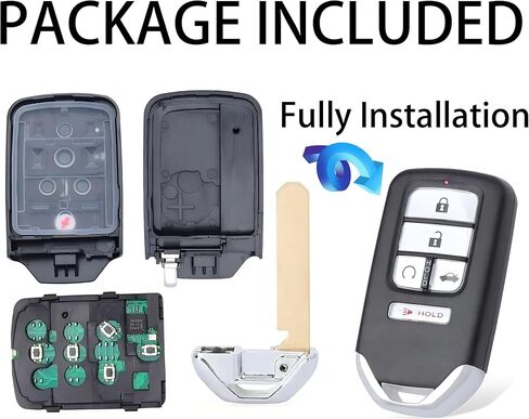 Smart Key Fob for Honda Civic 2016-2021, Alliskeys Proximity Key Fob Replacement for Honda Civic 2016-2021 KR5V2X 72147-TBA-A11 72147-TBA-A12 A2C92005700 in Saudi Arabia