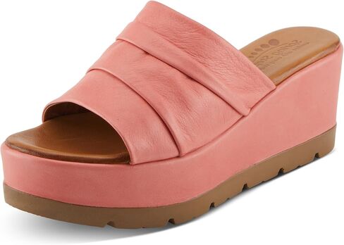 صندل نسائي من Spring Step ALLERTON مصنوع من الجلد بكعب عريض سهل الارتداء بتفاصيل مجمعة باللون الأبيض مقاس EU 40 / US 9 in Saudi Arabia