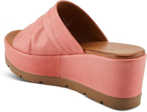 صندل نسائي من Spring Step ALLERTON مصنوع من الجلد بكعب عريض سهل الارتداء بتفاصيل مجمعة باللون الأبيض مقاس EU 40 / US 9 in Saudi Arabia