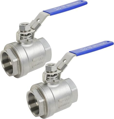 4 Pack 1/2'' Stainless Steel 304 Ball Valves, NPT Female Full Port Ball Valve Heavy Duty Shut Off Valve 1/2 inch for Water, Oil, and Gas with Locking Device, NPT Female x Female Thread, 1000 WOG in Kuwait