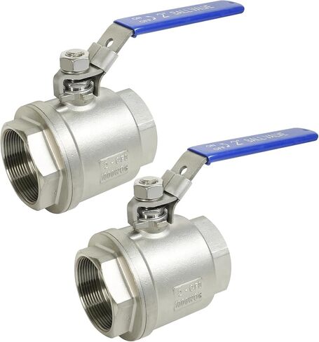 4 Pack 1/2'' Stainless Steel 304 Ball Valves, NPT Female Full Port Ball Valve Heavy Duty Shut Off Valve 1/2 inch for Water, Oil, and Gas with Locking Device, NPT Female x Female Thread, 1000 WOG in Kuwait