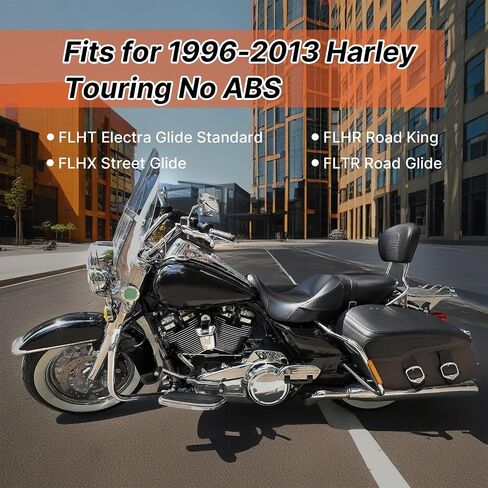 خط فرامل أمامي بطول 14 بوصة لـ Harley 1996-2013 Harley Touring Road King/Road Glide/Street Glide/Electra Glide بدون نماذج ABS، كابل فرامل مضفر من الفولاذ المقاوم للصدأ، أسود in Kuwait