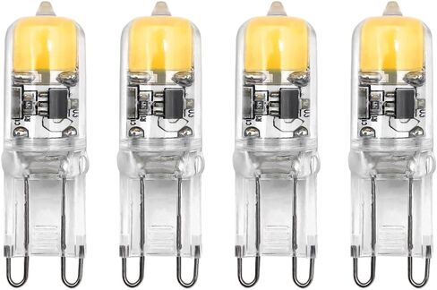 G9 LED LED LID BLB BI BIN قاعدة ، 6000K ضوء النهار G9 لمصابيح قاعدة للثريات ، 2W (20-30 واط مكافئ الهالوجين) ، زاوية شعاع 360 درجة ، 200LM ، غير قابلة للإضاءة المنزل 4 عبوات in Saudi Arabia