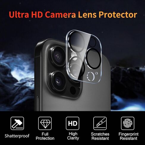 2 Pack Privacy Screen Protector for iPhone 16 Pro Max with 2 Pack Camera Lens Protector, Anti Spy Tempered Glass Film Scratch Resistant 9H Hardness Case Friendly in Saudi Arabia