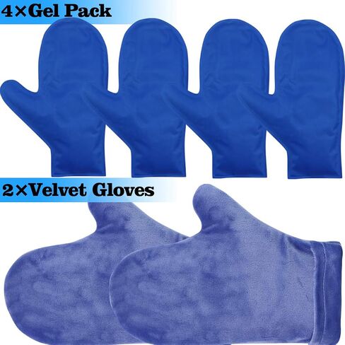 Hot and Cold Hand Therapy Gloves, Hand Ice Pack, Ice and Heat Therapy Pain Relieving Mittens | Microwavable and Freezable, Arthritis, Finger and Hand Injuries, and Carpal Tunnel (Purple) in Kuwait