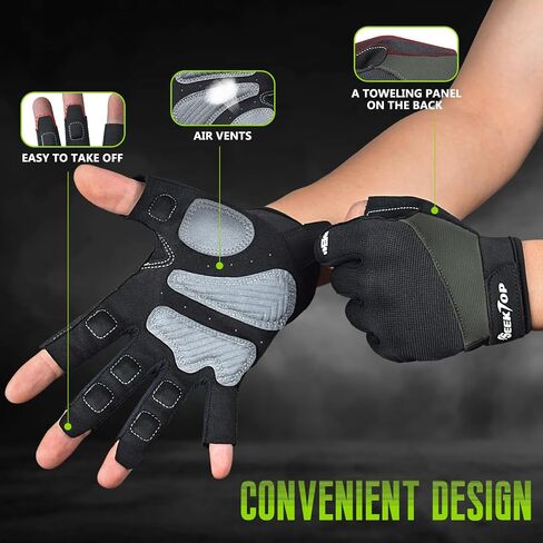 Seektop Workout Gloves for Men and Women, Weight Lifting Gloves with Full Protection, Excellent Grip, Gym Gloves, Breathable Exercise Gloves for Weightlifting, Fitness, Training in Kuwait