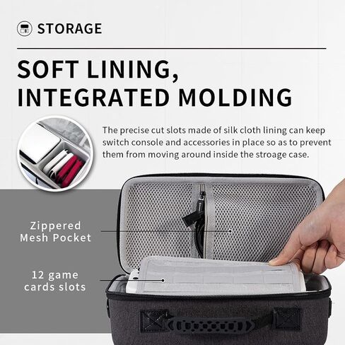 Game'nir Controller Case Case Strame Strage Travel Storage Travel Rackprooflible Associable Kit ، مع 12 جيوبًا لبطاقات اللعبة ، لسلسلة Xbox PS4 و Nintendo Switch وغيرها in Kuwait
