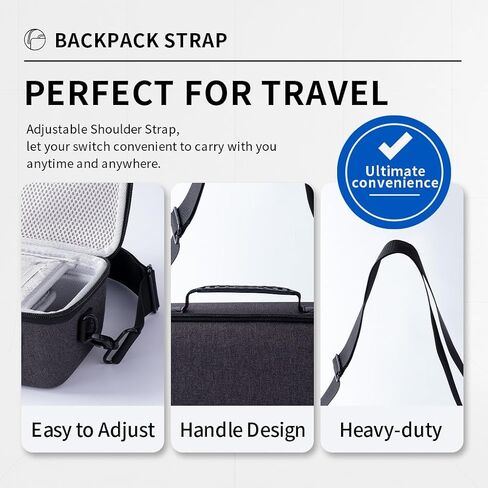 Game'nir Controller Case Case Strame Strage Travel Storage Travel Rackprooflible Associable Kit ، مع 12 جيوبًا لبطاقات اللعبة ، لسلسلة Xbox PS4 و Nintendo Switch وغيرها in Kuwait