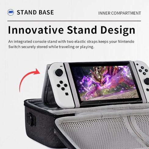 Game'nir Controller Case Case Strame Strage Travel Storage Travel Rackprooflible Associable Kit ، مع 12 جيوبًا لبطاقات اللعبة ، لسلسلة Xbox PS4 و Nintendo Switch وغيرها in Kuwait