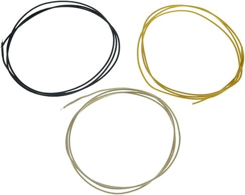KAISH 22AWG Vintage-Style Guitar Push-Back Waxed Cloth Wire Guitar Wiring Harness Pre-tinned Copper Wire Hook Up Wire 6.5ft of each Black/White in Kuwait
