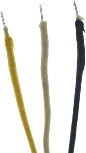 KAISH 22AWG Vintage-Style Guitar Push-Back Waxed Cloth Wire Guitar Wiring Harness Pre-tinned Copper Wire Hook Up Wire 6.5ft of each Black/White in Kuwait