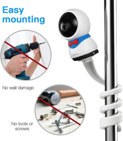 Baby Camera Clamp Mount for BOIFUN Baby 6T/ BOIFUN Baby 5S /BOIFUN Baby 2S(White, 1 Pack) in Saudi Arabia