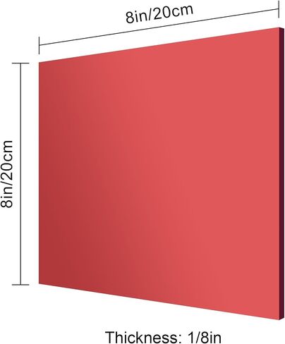 8x8 Inches Colorful Mirror Acrylic Sheet – 10 Pcs Reflective Mirror Acrylic Sheets for Laser Cutting, DIY Crafts, Home Décor & More (20x20 cm) in Saudi Arabia