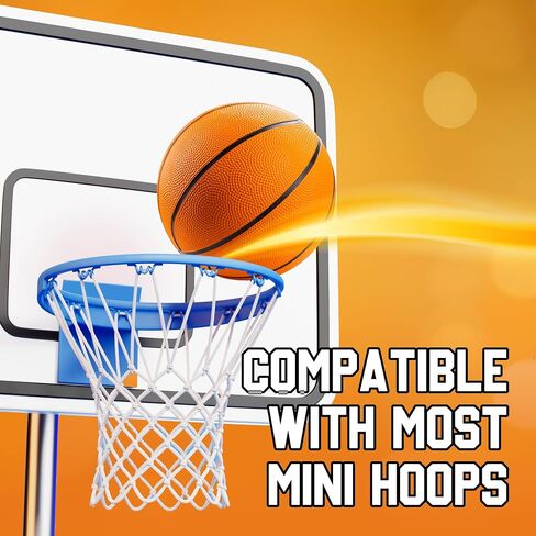 Mini Basketball - 7 Inch, Size 3 (Pack of 2)- Mini Hoop Outdoor Basketball Set & Indoor, For Small Basketball Hoops & Pool Basketball Parties - Kids Basketball Party Favors for Kids Arcade Basketball in Kuwait