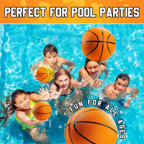 Mini Basketball - 7 Inch, Size 3 (Pack of 2)- Mini Hoop Outdoor Basketball Set & Indoor, For Small Basketball Hoops & Pool Basketball Parties - Kids Basketball Party Favors for Kids Arcade Basketball in Kuwait
