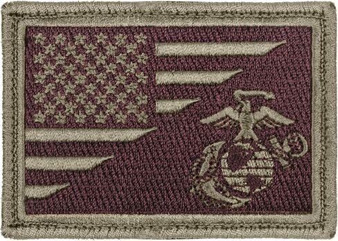 Rothco US Flag/USMC Eagle, Globe and Anchor Morale Patch, Olive Drab in Saudi Arabia