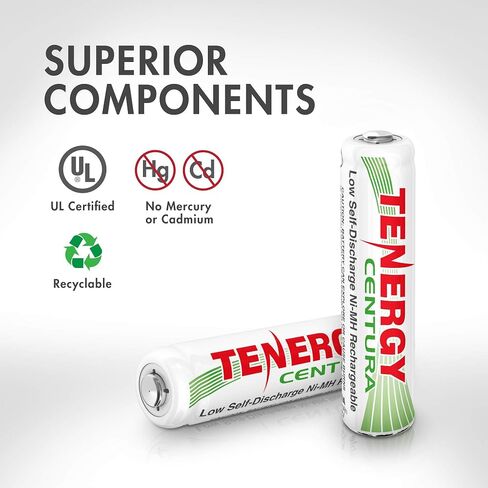 بطارية Tenergy Centura AAA NIMH قابلة لإعادة الشحن ، 800 مللي أمبير في الساعة انخفاض ذاتي تفريغ ثنائي بطارية ، 24 حزمة in Kuwait