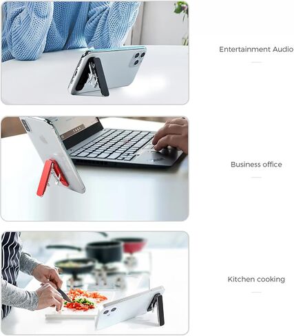 Mobile Phone Desktop Llazy Bracket Flat Back Support Shelf Multi-Functional Portable Aluminum Alloy Foldable Ssmall Bracket (Black) in Saudi Arabia