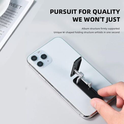 Mobile Phone Desktop Llazy Bracket Flat Back Support Shelf Multi-Functional Portable Aluminum Alloy Foldable Ssmall Bracket (Black) in Saudi Arabia